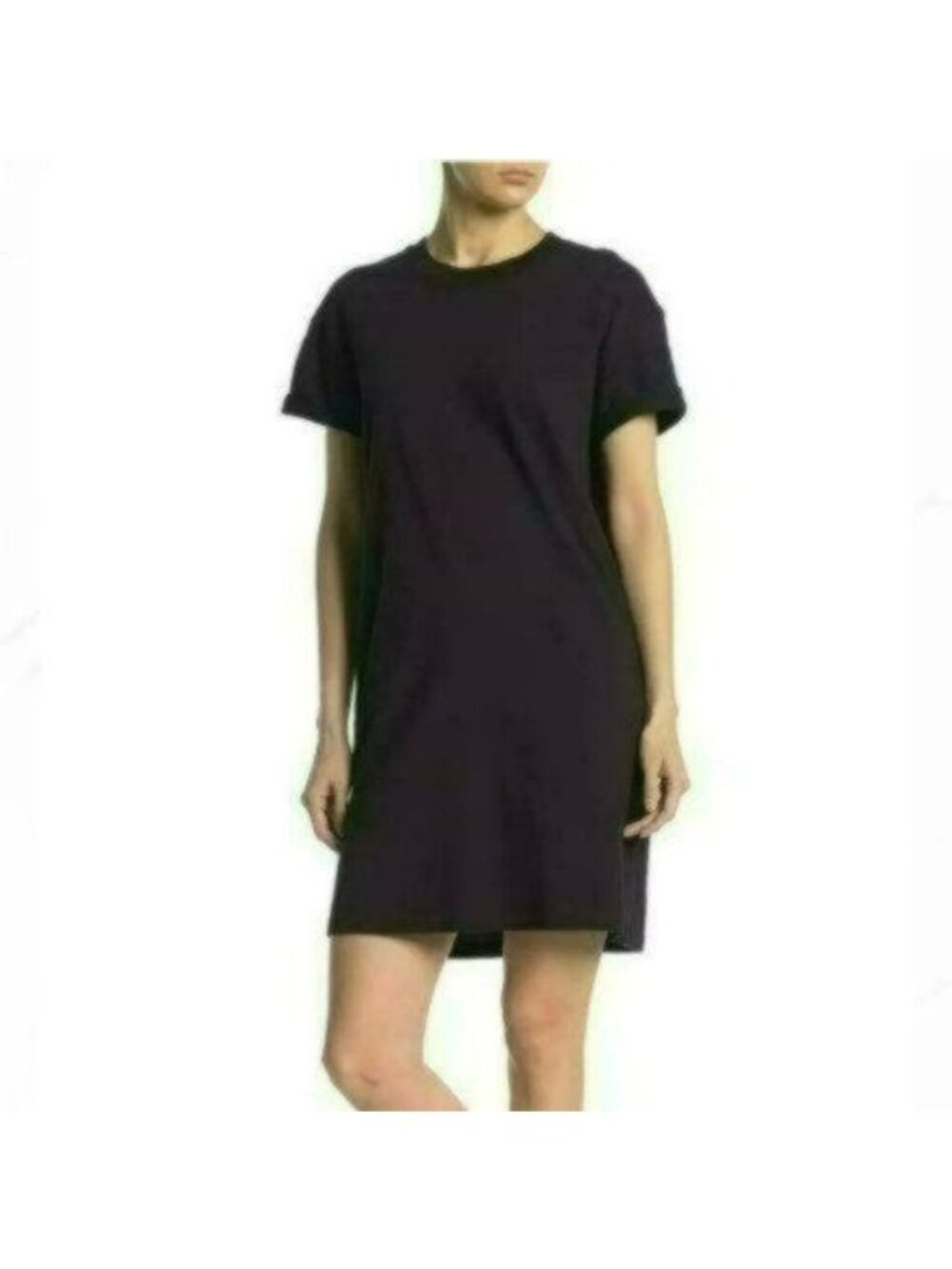 Madewell Tina Women's Small Black Knit Crewneck Short Sleeve T-Shirt Dress